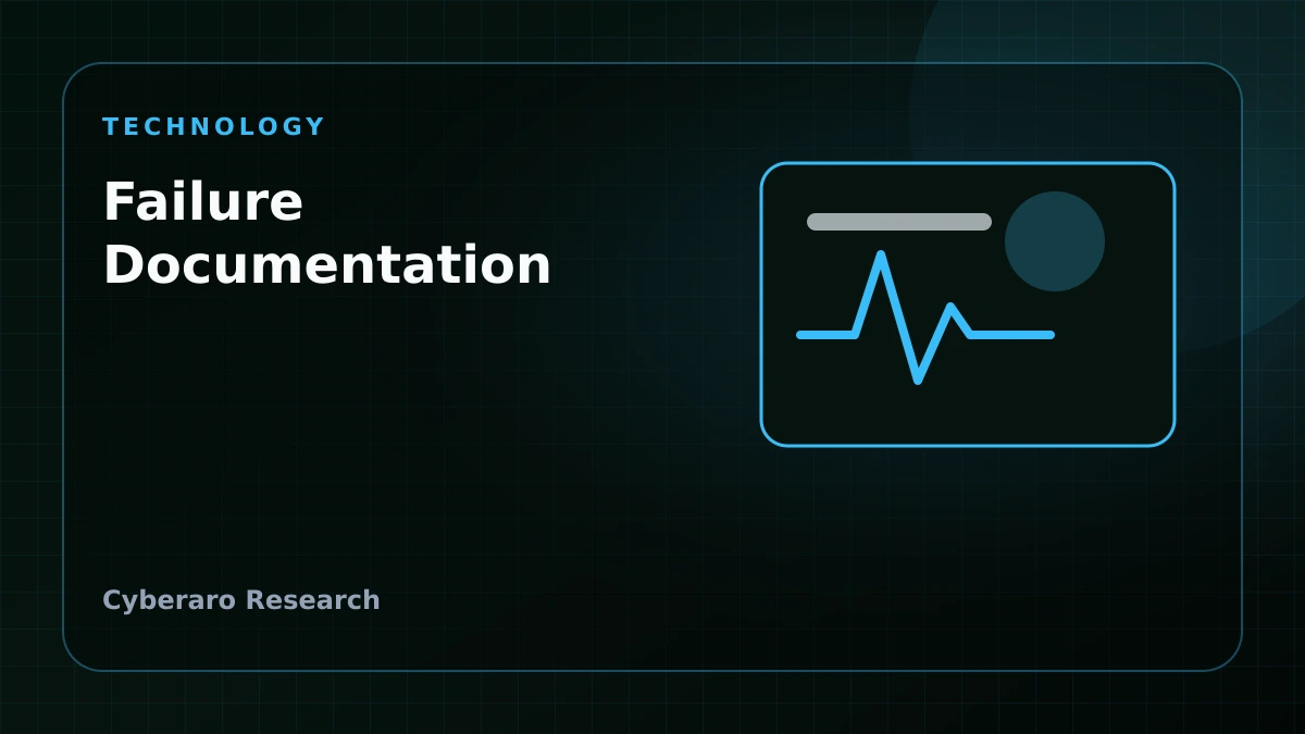 Cyberaro editorial cover showing technical documentation, incident learning, and team operational memory.