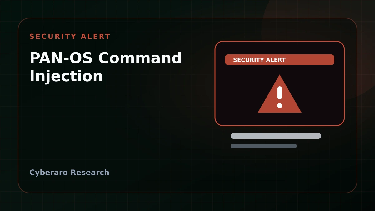 Cyberaro security alert cover for CVE-2026-0273 affecting Palo Alto Networks PAN-OS