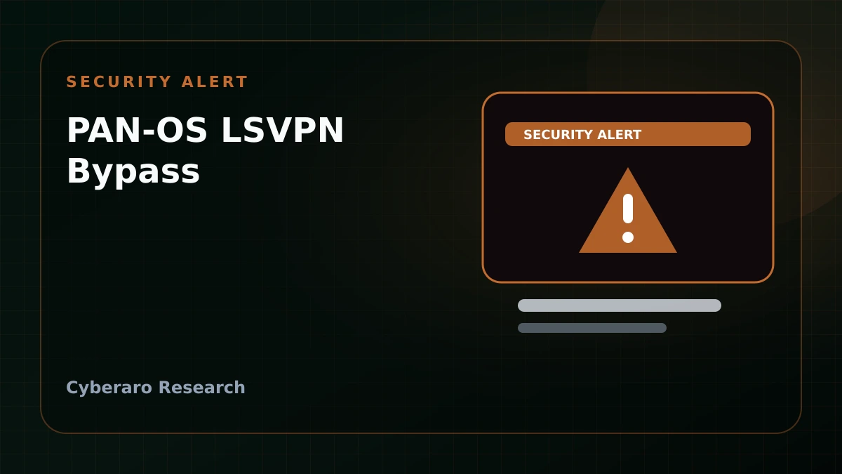 Security alert cover for CVE-2026-0283 affecting Palo Alto PAN-OS Large Scale VPN