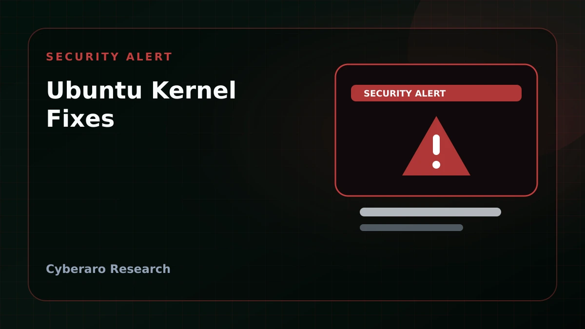 Security alert cover for Ubuntu Azure Linux kernel vulnerabilities patched in USN-8426-1